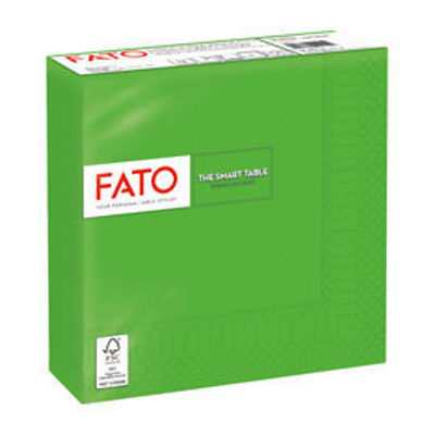 Immagine di Tovagliolo - carta - 33 x 33 cm - 2 veli - verde smeraldo - Fato - conf. 50 pezzi [82622200]